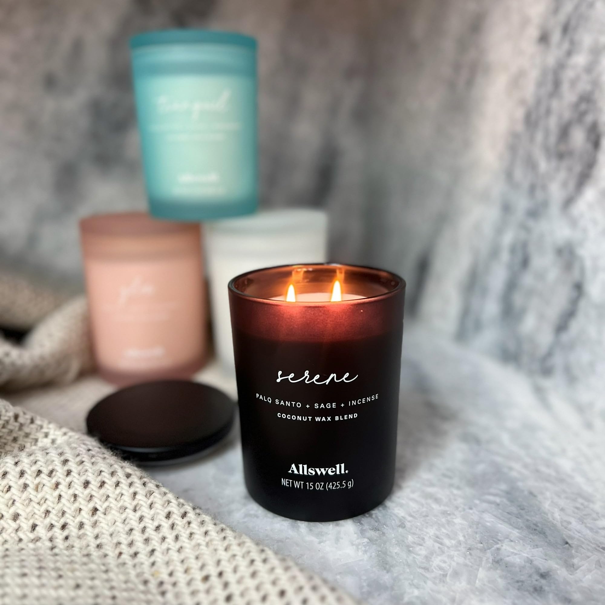 Amazon.com: Serene (Palo Santo + Sage + Incense) Scented 2-Wick